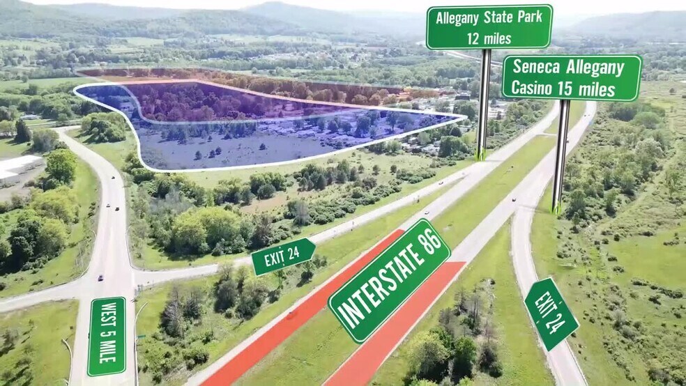 Interestate 86 at Exit 24, Allegany Township, NY for sale - Commercial Listing Video - Image 2 of 11