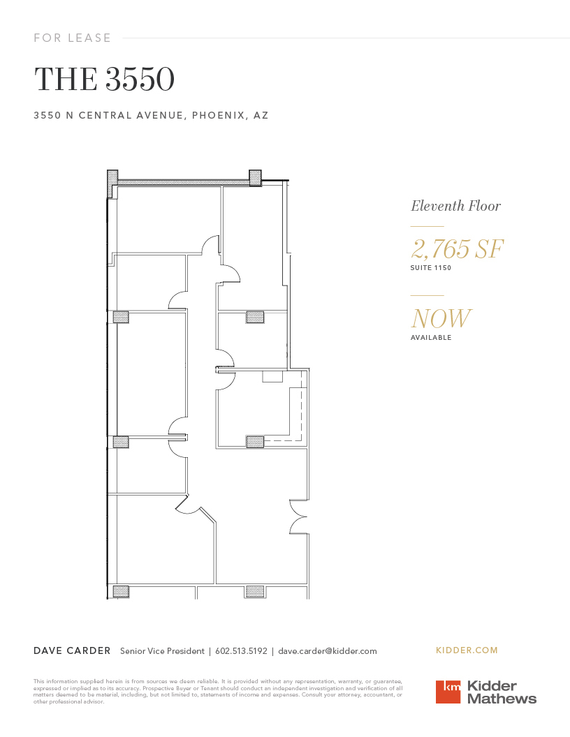 3550 N Central Ave, Phoenix, AZ for lease Floor Plan- Image 1 of 1