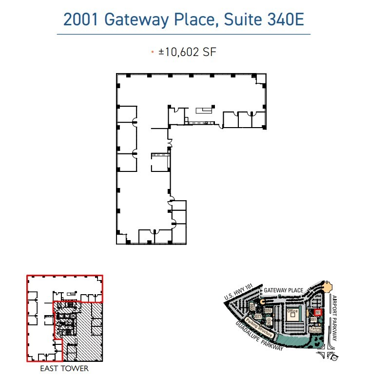 2001 Gateway Pl, San Jose, CA for lease Floor Plan- Image 1 of 1