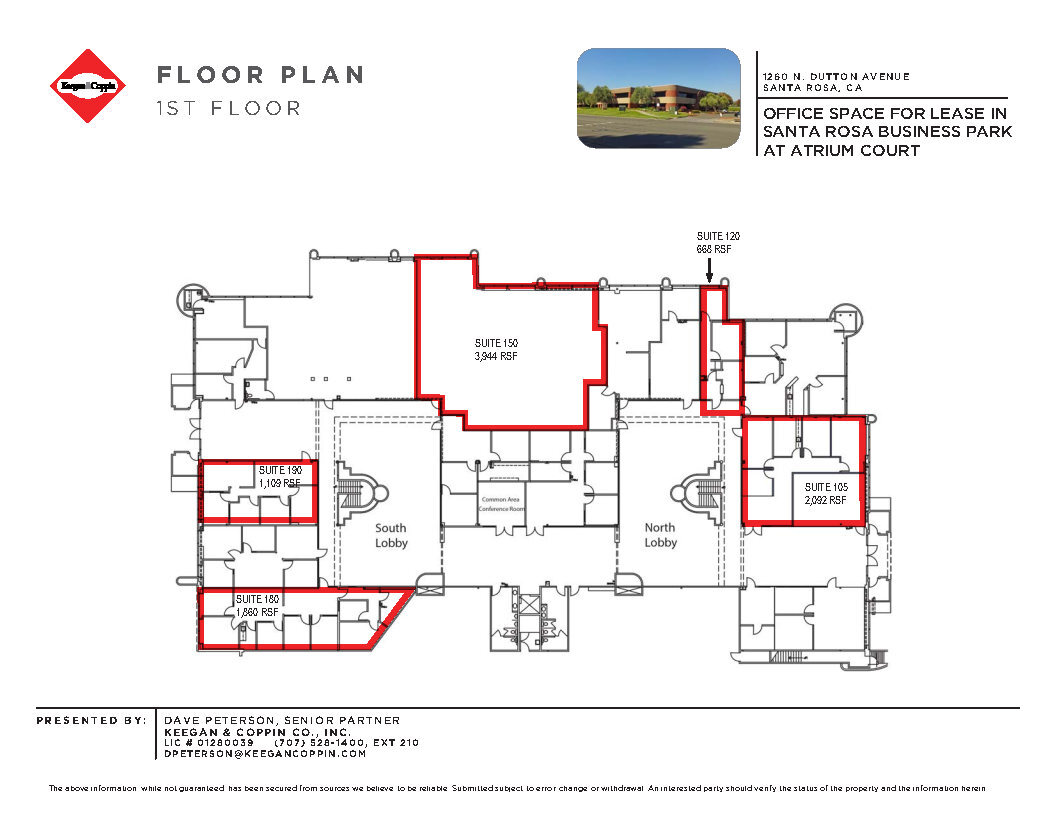 1260 N Dutton Ave, Santa Rosa, CA for lease Floor Plan- Image 1 of 1