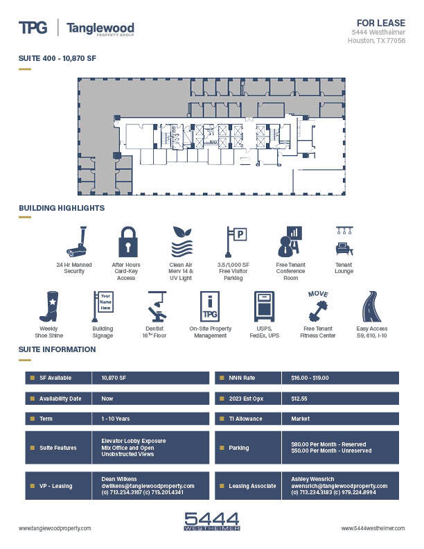 5444 Westheimer Rd, Houston, TX for lease Floor Plan- Image 1 of 1