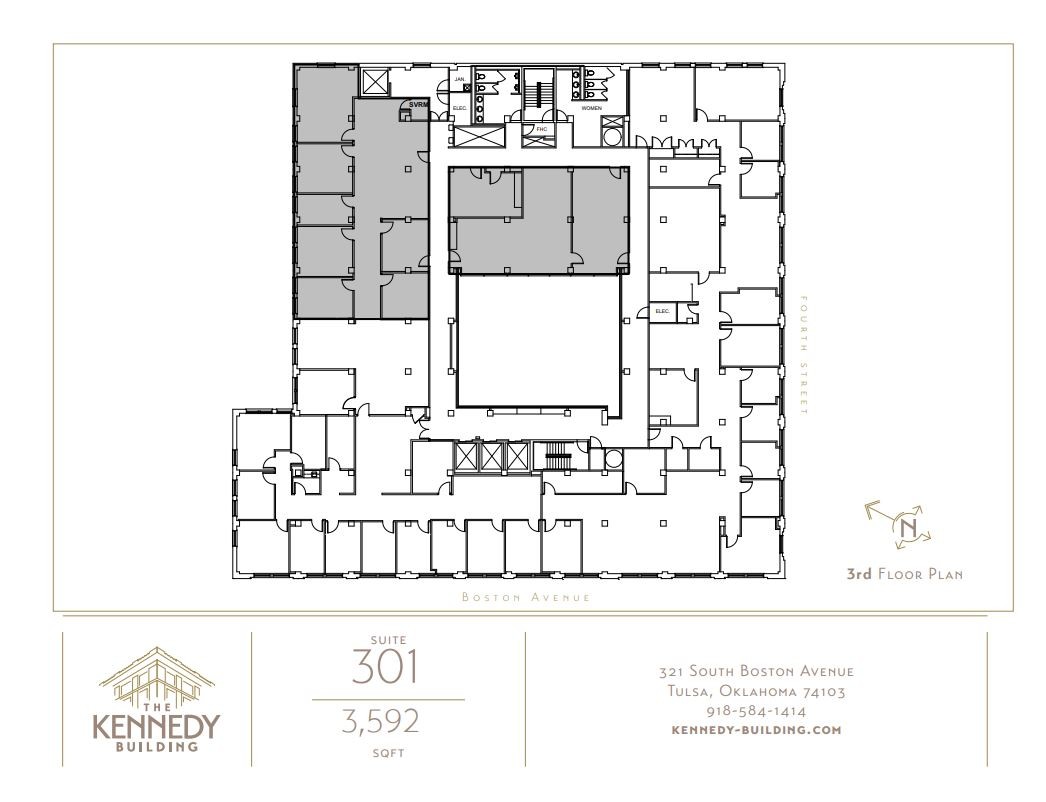 321 S Boston Ave, Tulsa, OK for lease Floor Plan- Image 1 of 1