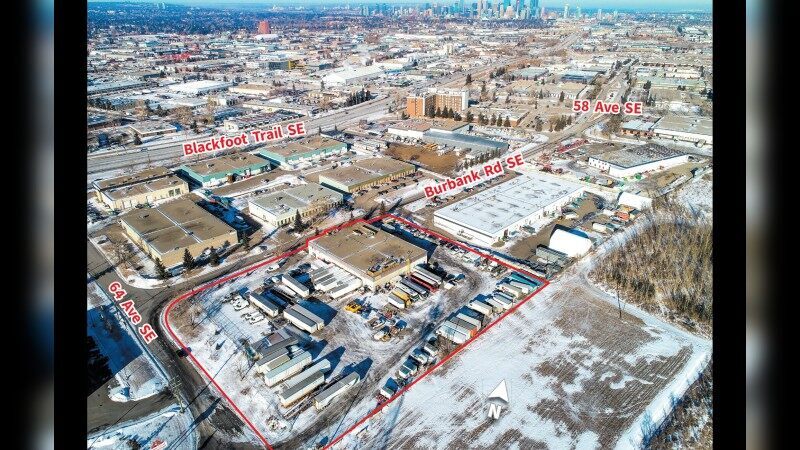 6404 Burbank Rd SE, Calgary, AB for sale Aerial- Image 1 of 1