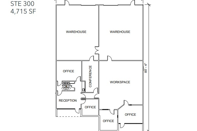 11110 Petal St, Dallas, TX for lease Floor Plan- Image 1 of 4