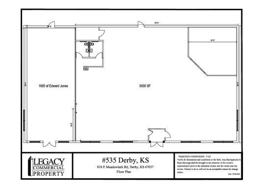 818 E Meadowlark Blvd, Derby, KS for lease Floor Plan- Image 1 of 1