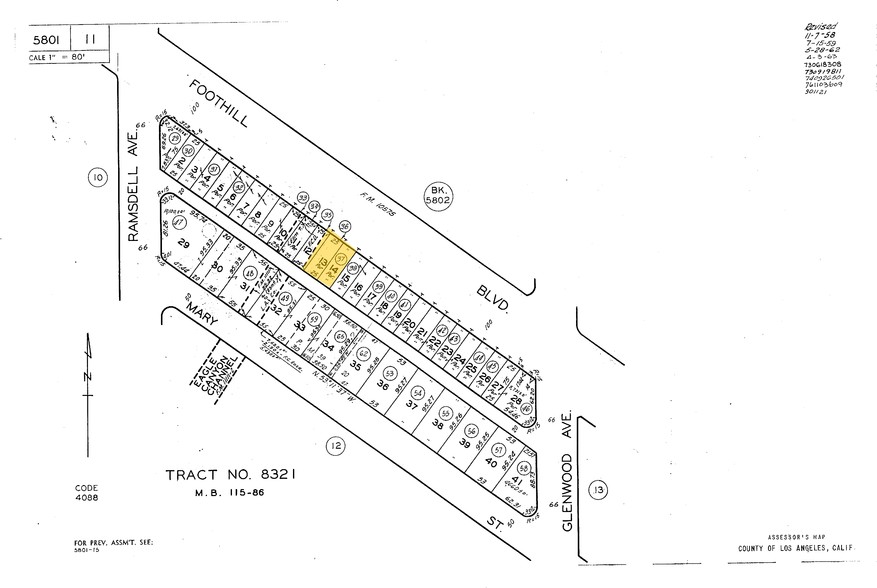 2930 Foothill Blvd, La Crescenta, CA for lease - Plat Map - Image 1 of 7