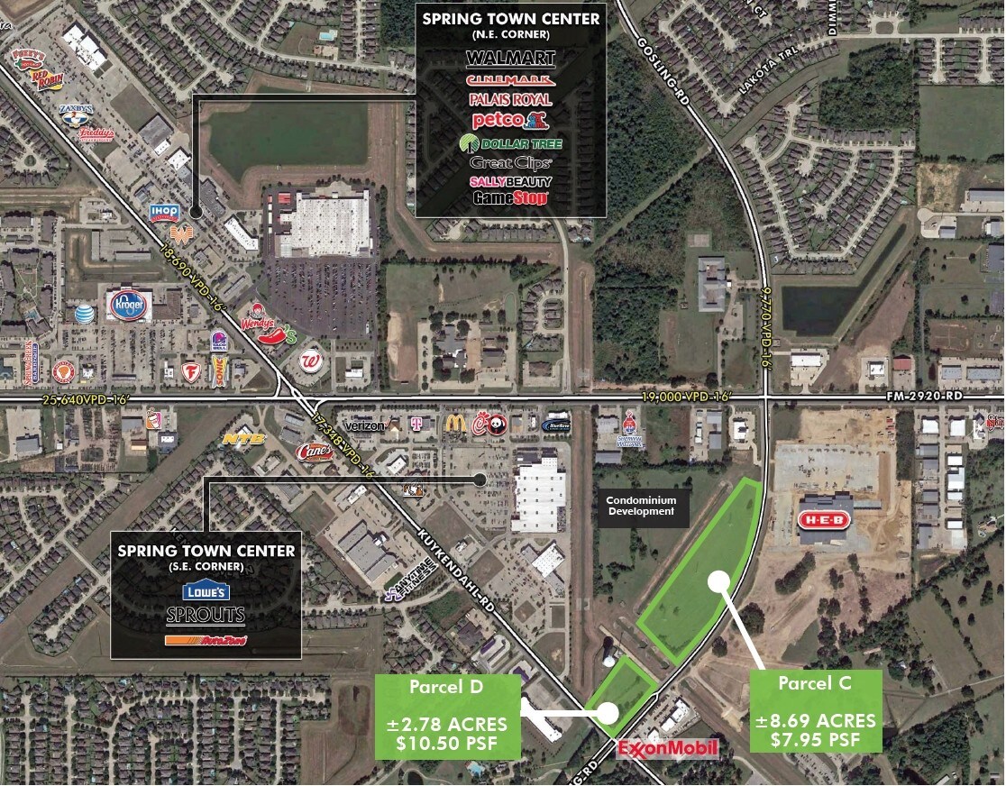 Kuykendahl Rd & Gosling Rd, Spring, TX for sale Aerial- Image 1 of 1
