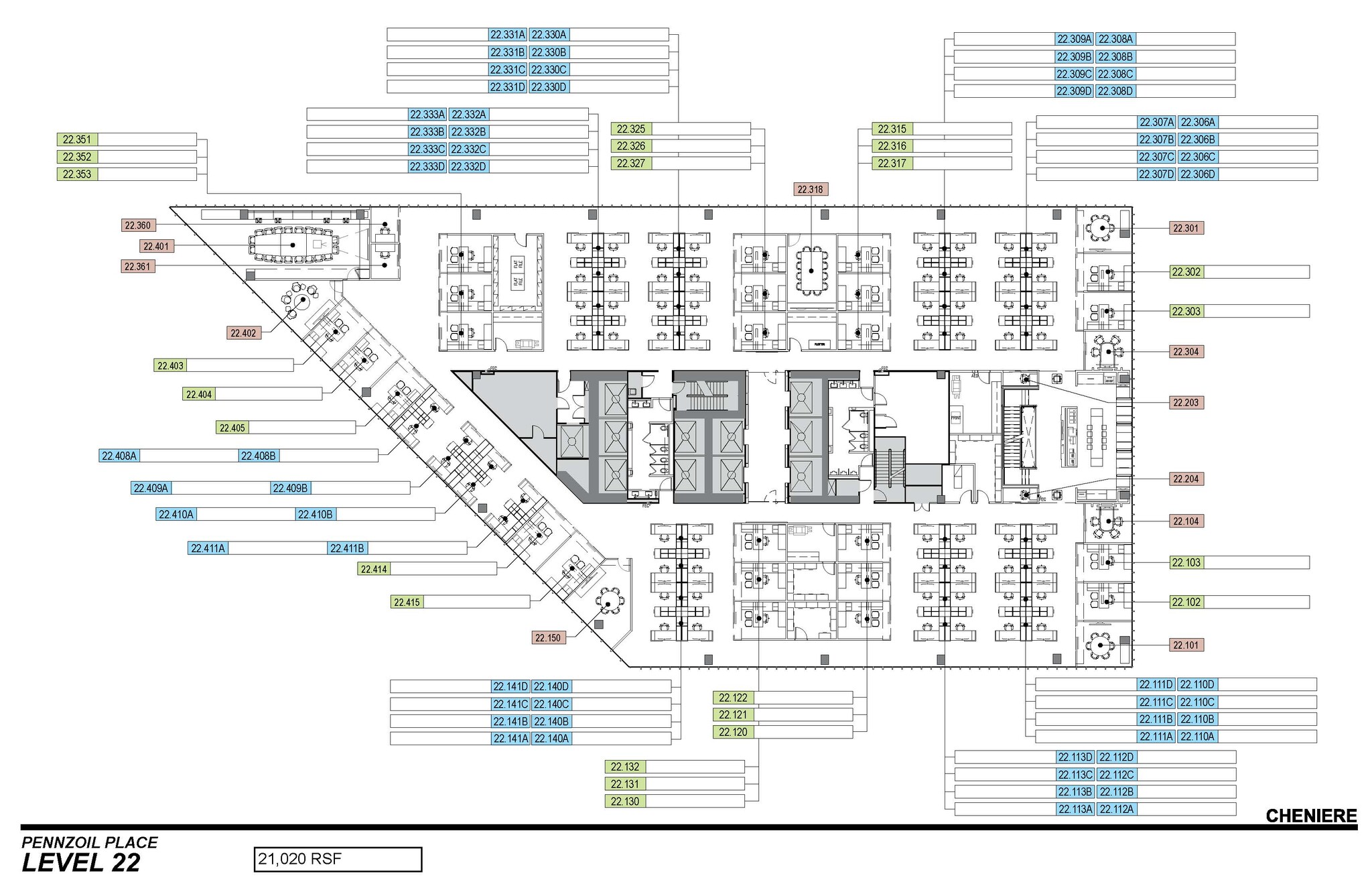 700 Milam St, Houston, TX for lease Floor Plan- Image 1 of 1