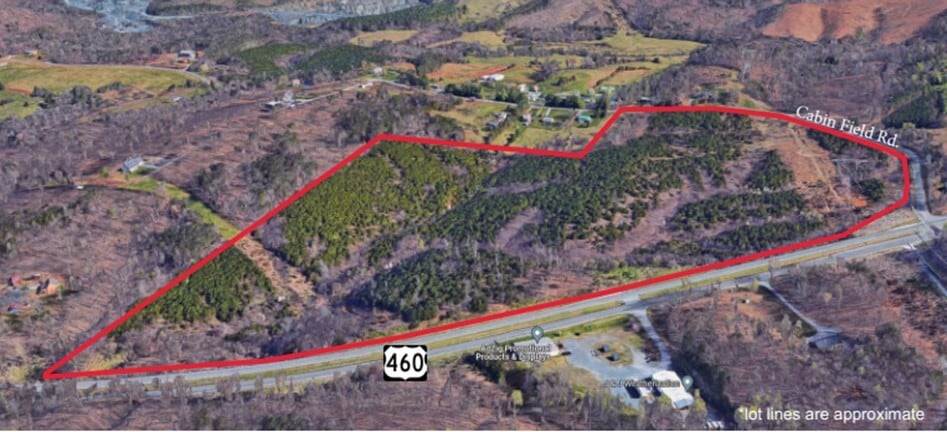 Richmond Hwy. & Cabin Field Rd., Lynchburg, VA for sale - Aerial - Image 2 of 3