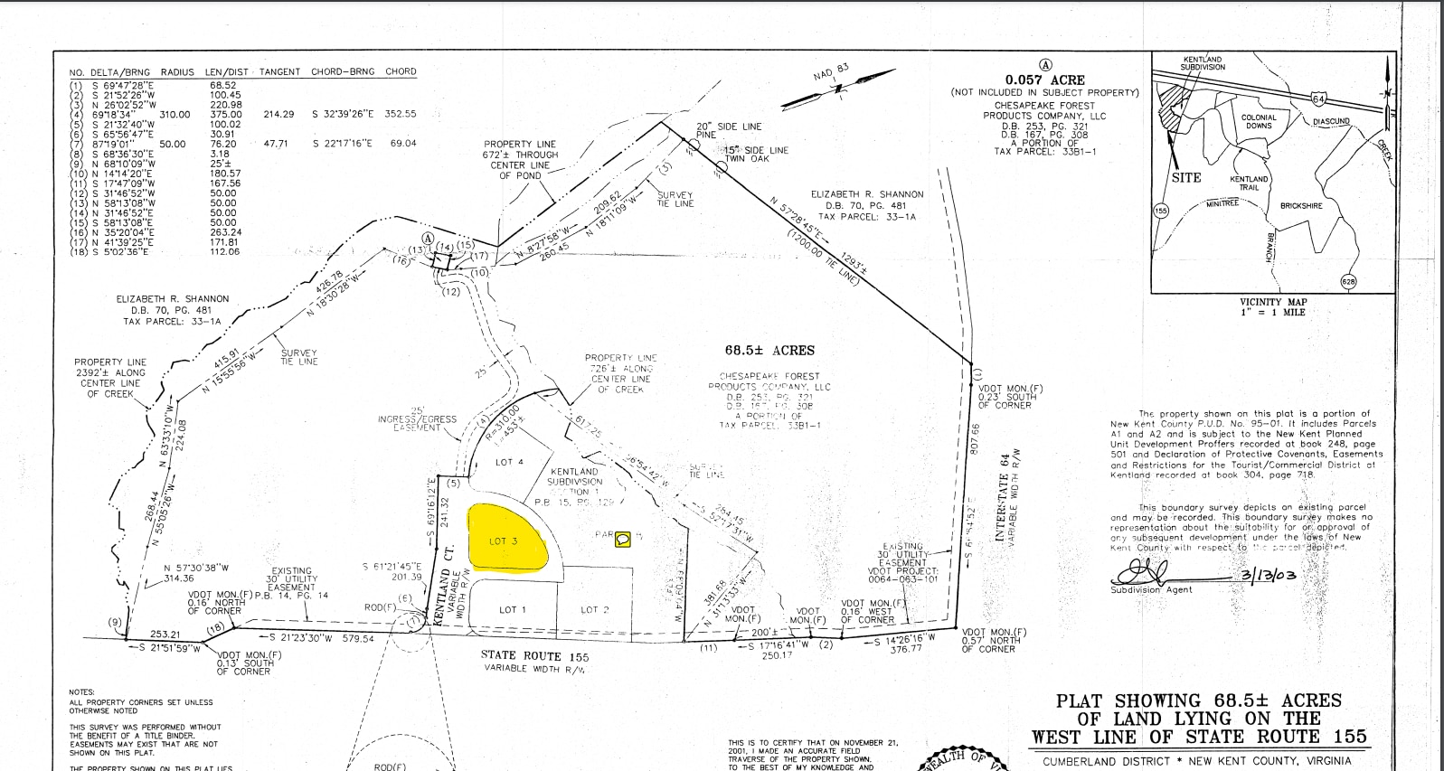 00 Chesapeake Circle, Providence Forge, VA for sale Plat Map- Image 1 of 2