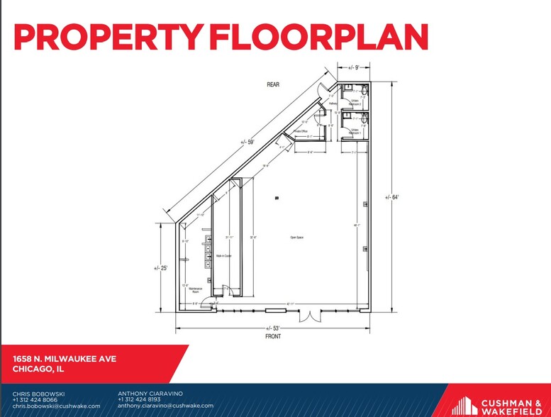 1658 N Milwaukee Ave, Chicago, IL for lease - Floor Plan - Image 3 of 3