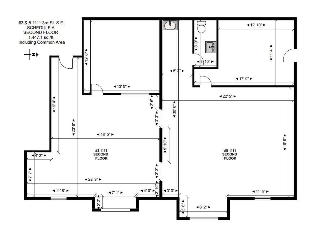 1111 3rd St SE, Calgary, AB for lease Typical Floor Plan- Image 1 of 1