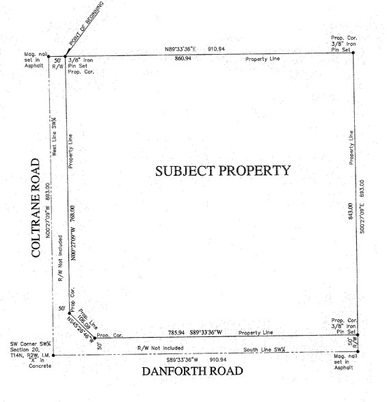 NEC E Danforth Rd & N Coltrane Rd, Edmond, OK for sale - Plat Map - Image 2 of 2