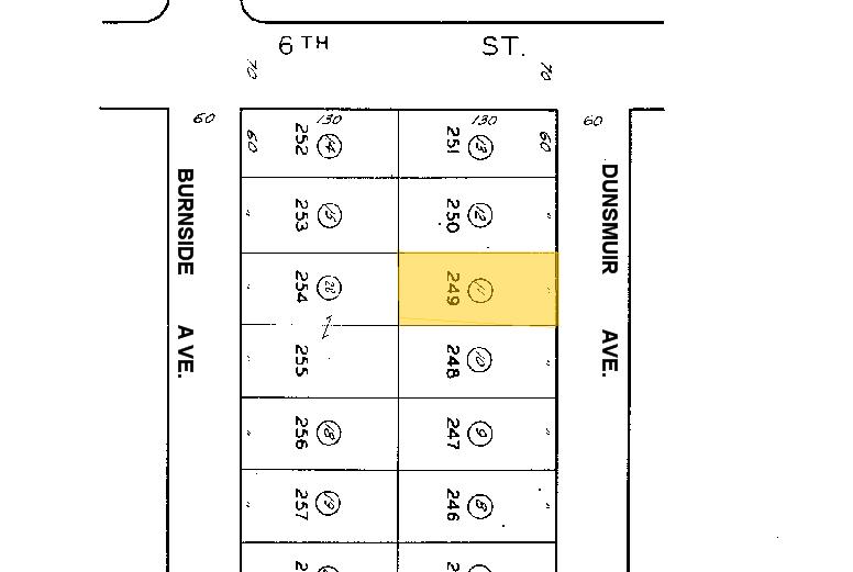 613 S Dunsmuir Ave, Los Angeles, CA for sale - Plat Map - Image 3 of 6