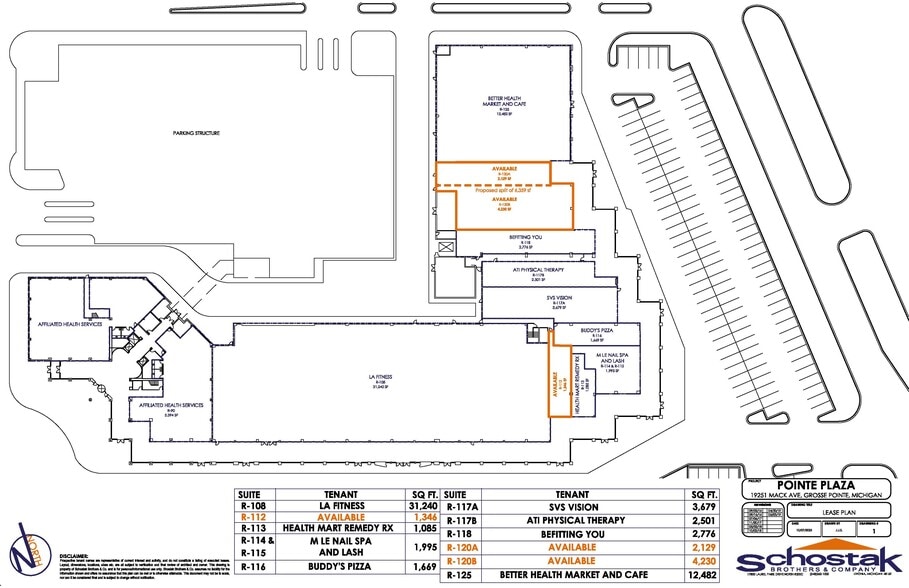 19521 Mack Ave, Grosse Pointe, MI for lease - Site Plan - Image 2 of 2