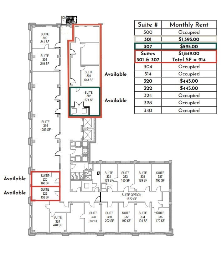 319 S 17th St, Omaha, NE for lease Floor Plan- Image 1 of 1