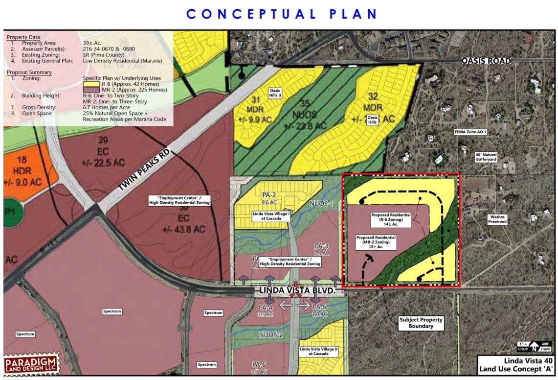 E SEC of Linda Vista Blvd & Twin Peaks Rd, Tucson, AZ 85742 Land for