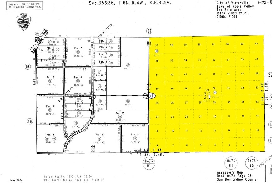 Bridle Path, Apple Valley, CA for sale - Plat Map - Image 2 of 3