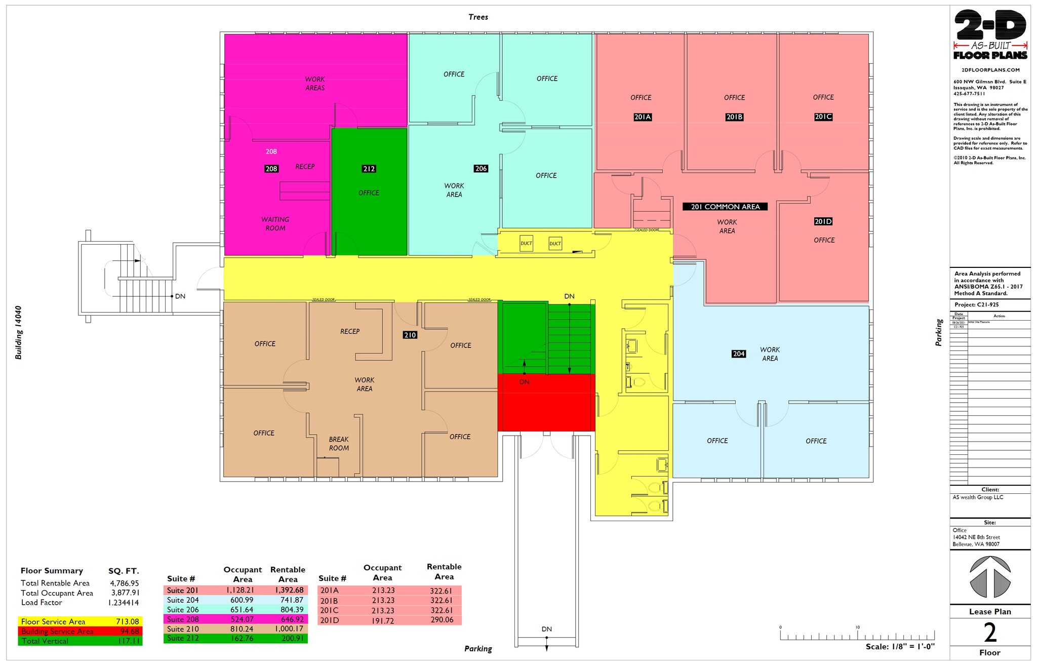 14042 NE 8th St, Bellevue, WA for lease Floor Plan- Image 1 of 1
