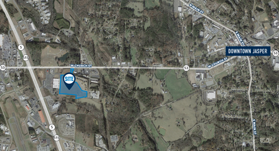 1317 W Church St, Jasper, GA - aerial  map view