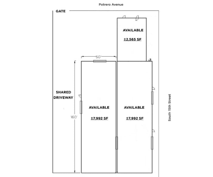 1420-1430 Potrero Ave, Richmond, CA for lease Floor Plan- Image 1 of 1