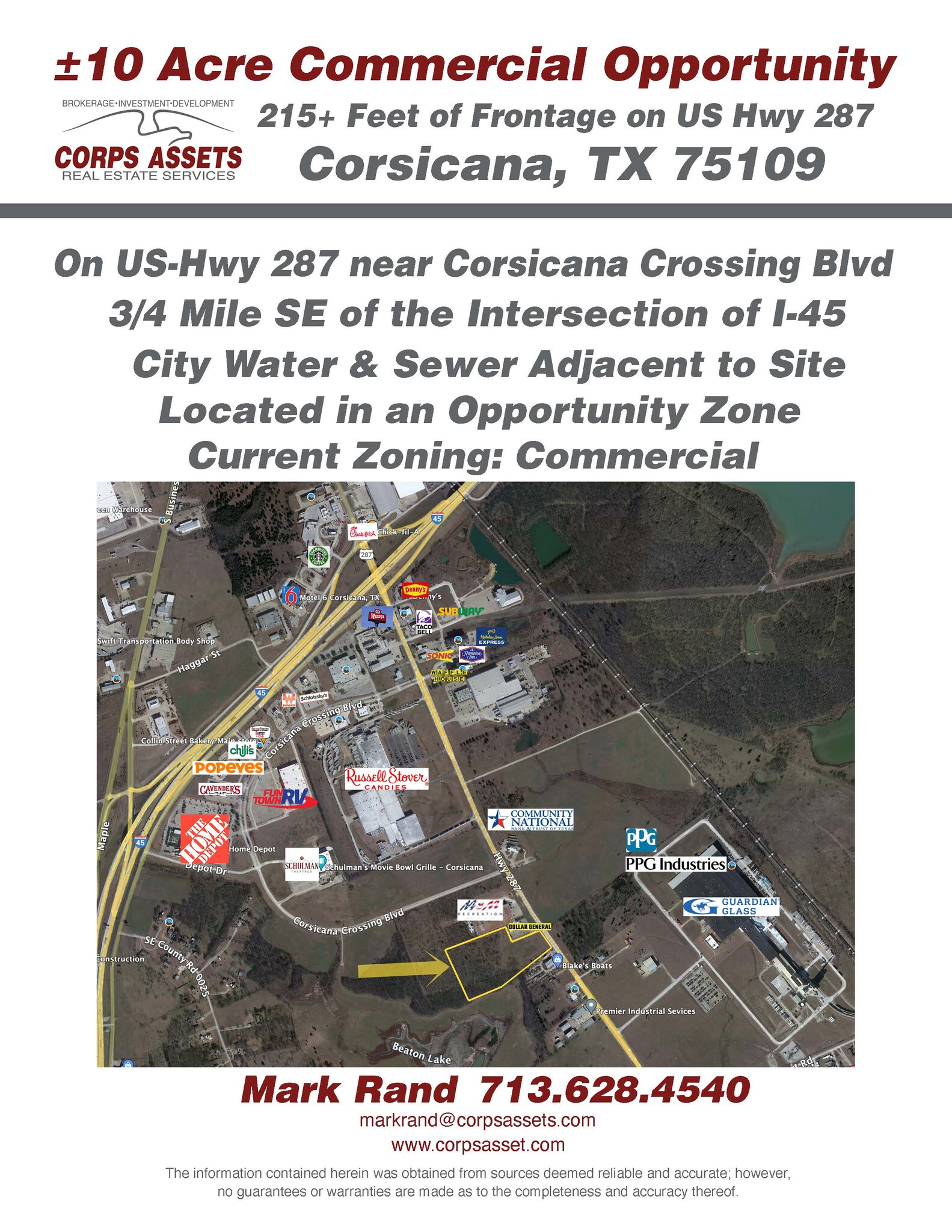 Land in Corsicana, TX for sale Building Photo- Image 1 of 2