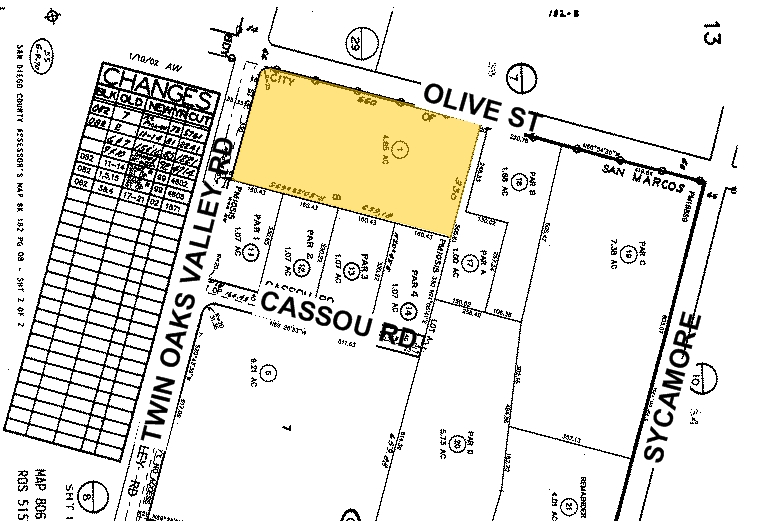 2075 N Twin Oaks Valley Rd, San Marcos, CA for lease - Plat Map - Image 3 of 43
