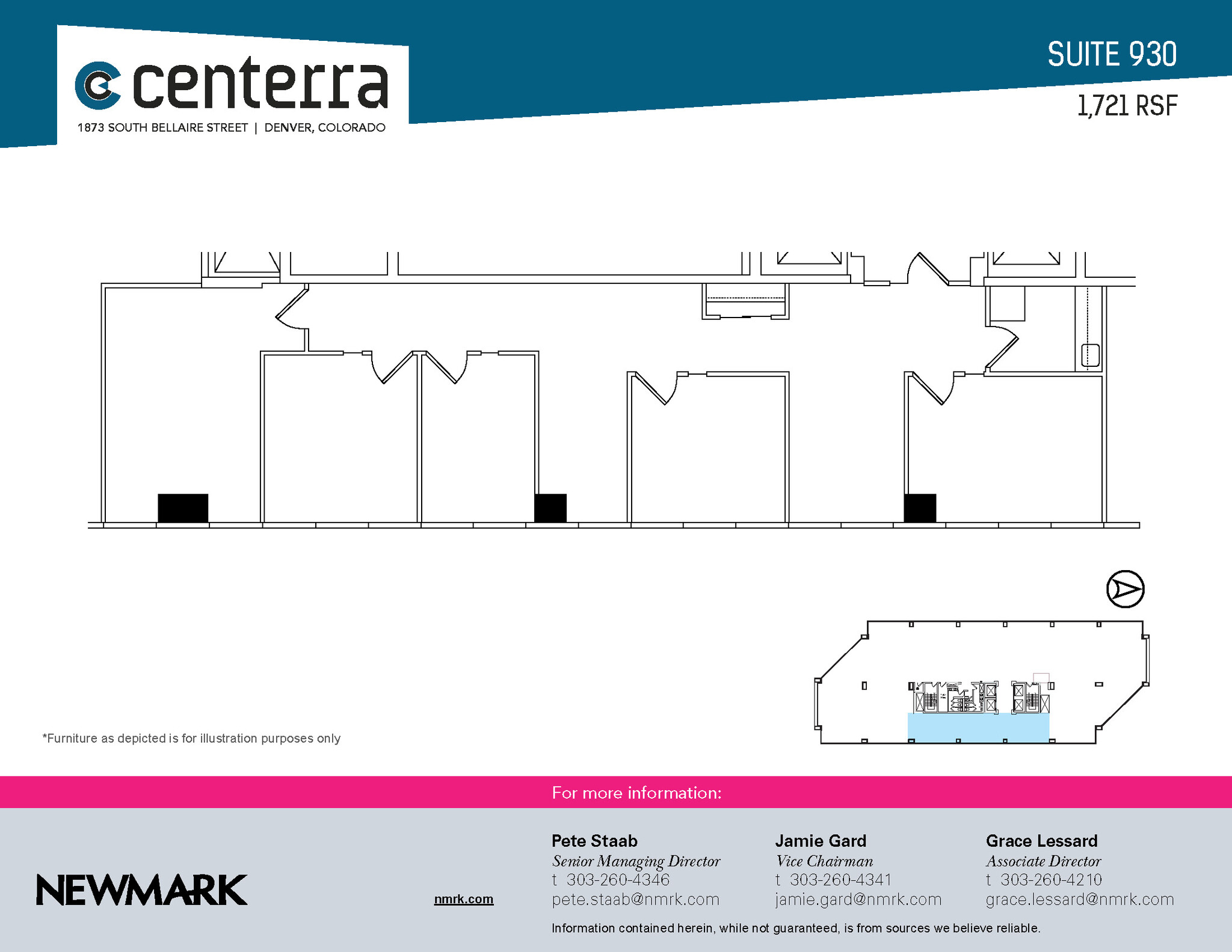 1873 S Bellaire St, Denver, CO for lease Floor Plan- Image 1 of 1