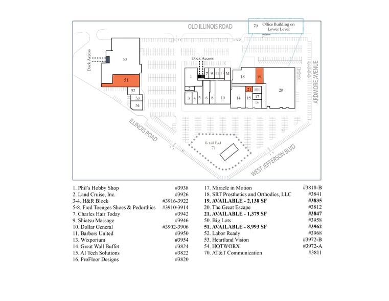 3800 W Jefferson Blvd, Fort Wayne, IN for lease - Site Plan - Image 2 of 9