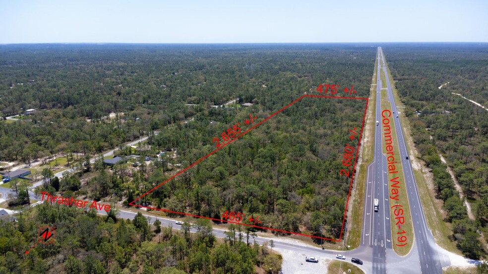 10340 Thrasher Ave, Brooksville, FL for sale - Aerial - Image 1 of 7