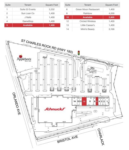 9000-9070 St. Charles Rock Rd, Saint John, MO for lease - Site Plan - Image 3 of 4