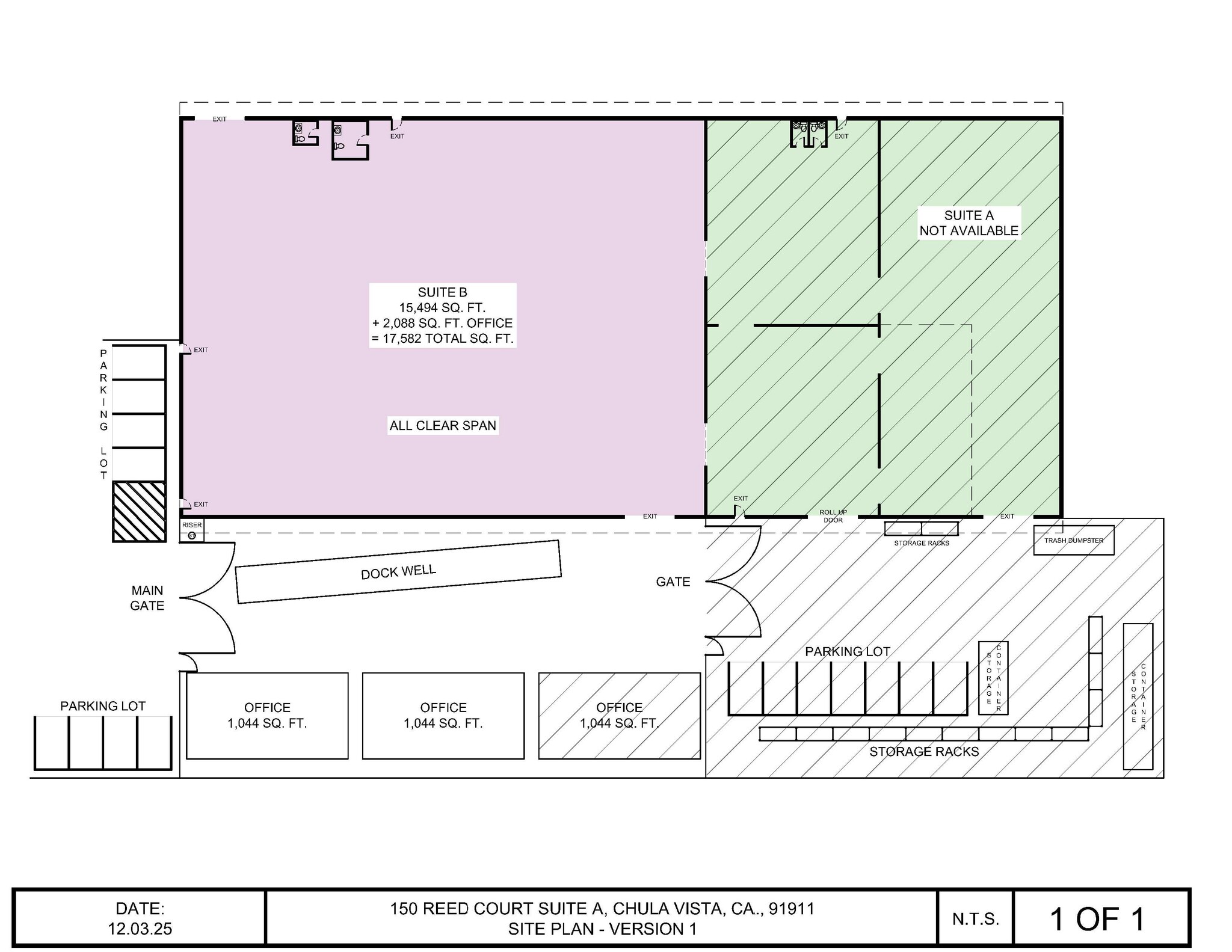 150 Reed Ct, Chula Vista, CA for lease Floor Plan- Image 1 of 2