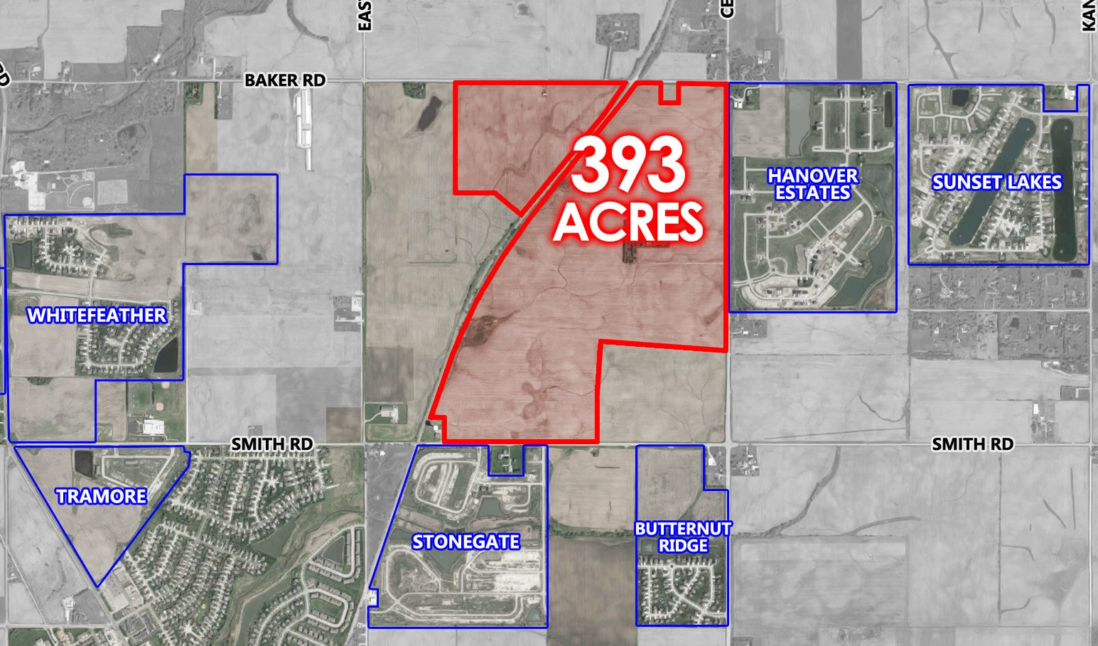 Cedar Rd, Manhattan, IL for sale Aerial- Image 1 of 6