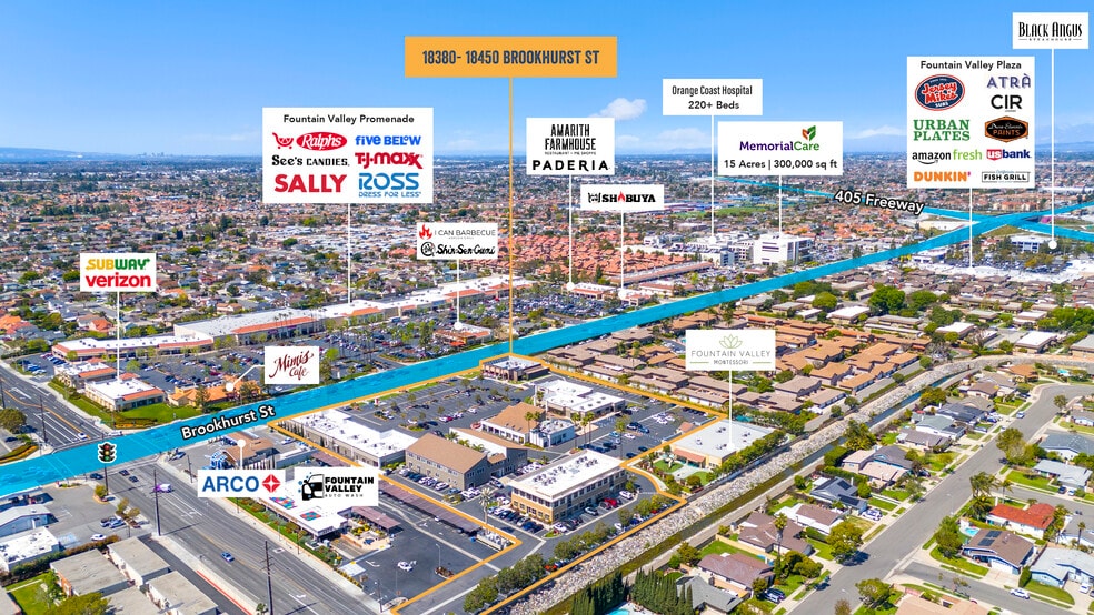 18380-18450 Brookhurst St, Fountain Valley, CA for sale - Aerial - Image 2 of 12