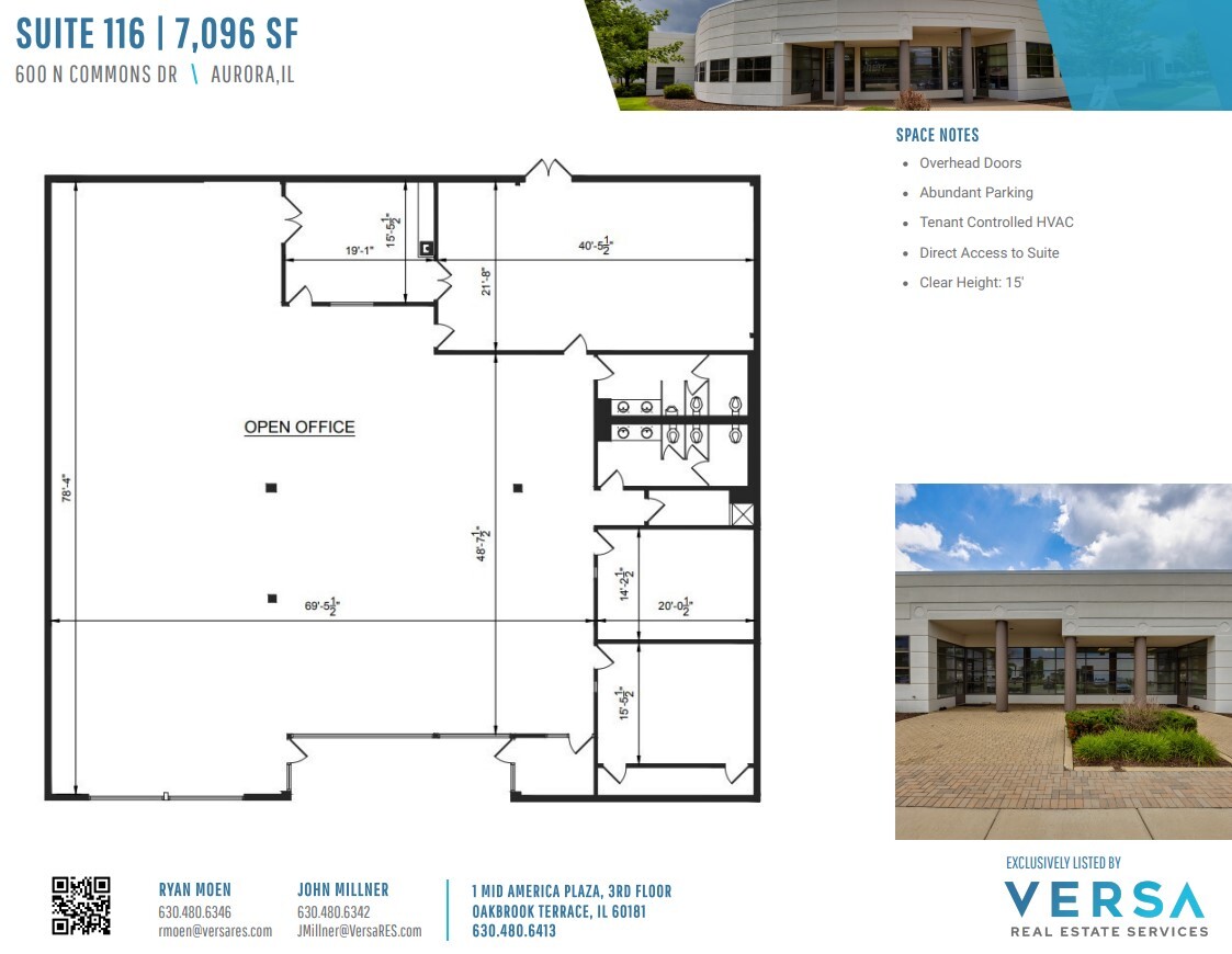 550 N Commons Dr, Aurora, IL for lease Floor Plan- Image 1 of 2