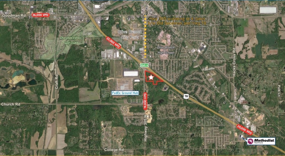 Highway 305, Olive Branch, MS for sale - Primary Photo - Image 1 of 1