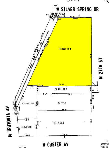 5555 N 27th St, Milwaukee, WI for lease - Plat Map - Image 2 of 2