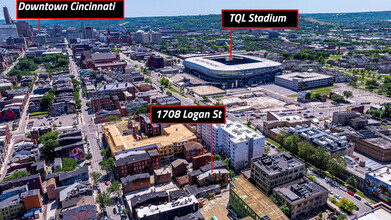 1708 Logan St, Cincinnati, OH - aerial  map view - Image1