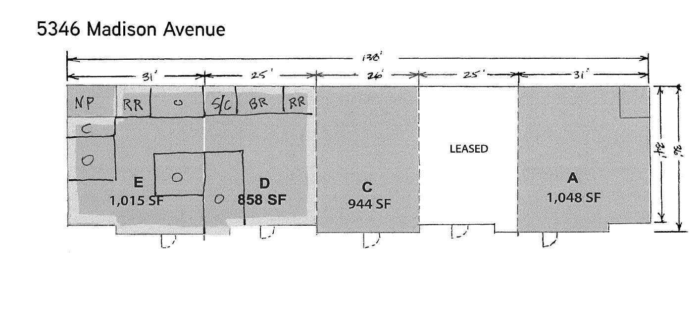 5346 Madison Ave, Sacramento, CA for lease Floor Plan- Image 1 of 1