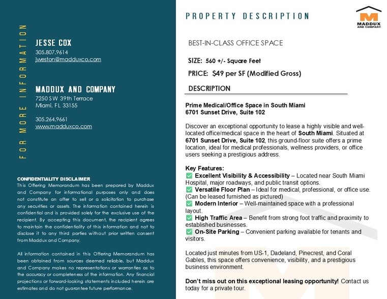 6701 Sunset Dr, Miami, FL for lease - Building Photo - Image 2 of 5