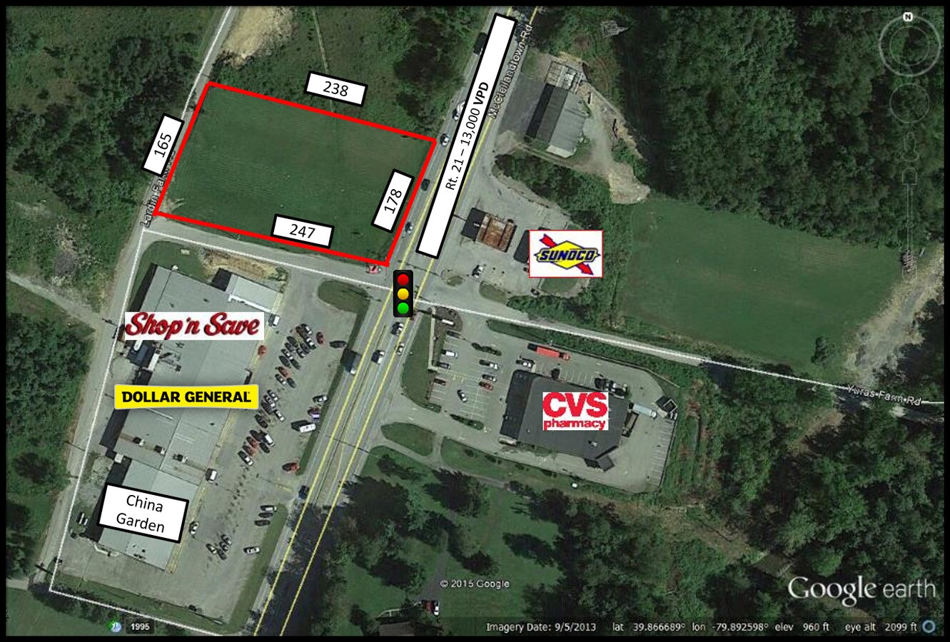 1876 McClellandtown Rd, Masontown, PA 15461 Vacant Commercial Land
