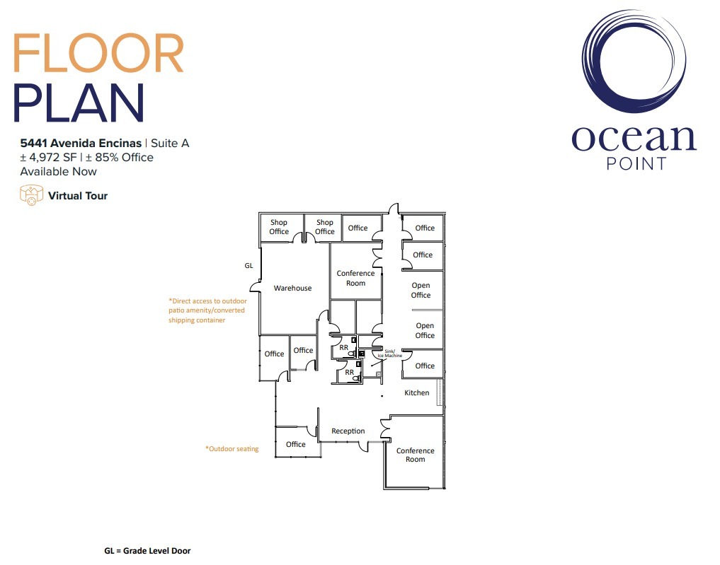 5411 Avenida Encinas, Carlsbad, CA for lease Floor Plan- Image 1 of 1