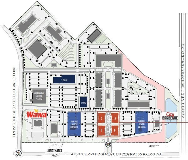 0 Sam Ridley Pky, Smyrna, TN for lease - Site Plan - Image 2 of 2