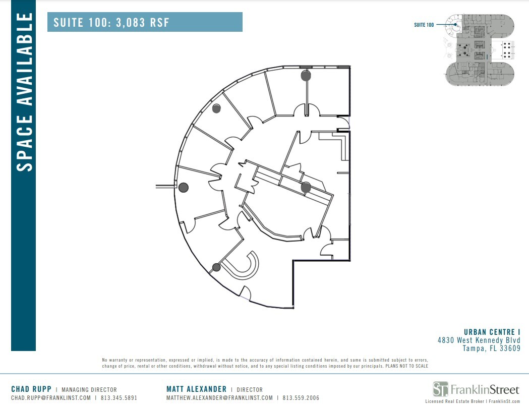 4830 W Kennedy Blvd, Tampa, FL for lease Floor Plan- Image 1 of 1