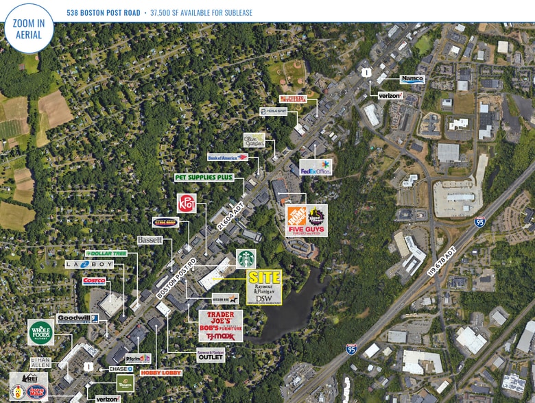 538 Boston Post Rd, Orange, CT for lease - Aerial - Image 3 of 4
