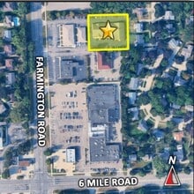 17272-17294 Farmington Rd, Livonia, MI - AERIAL map view