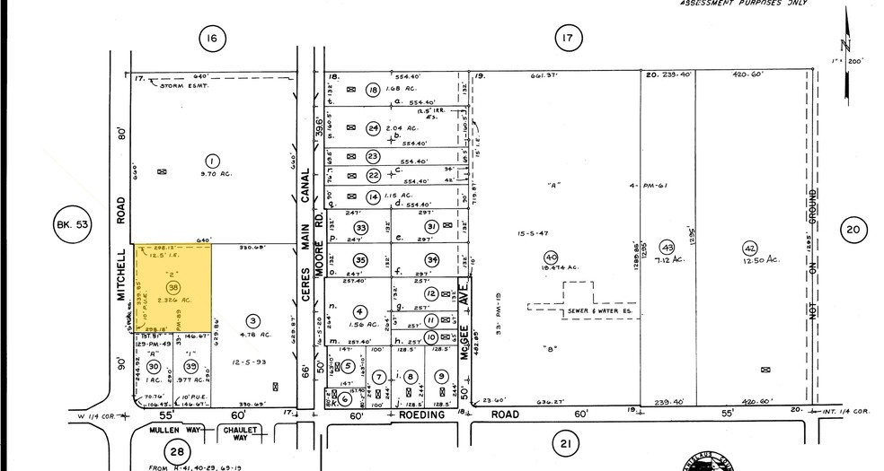 Mitchell Rd, Ceres, CA for sale - Plat Map - Image 1 of 1