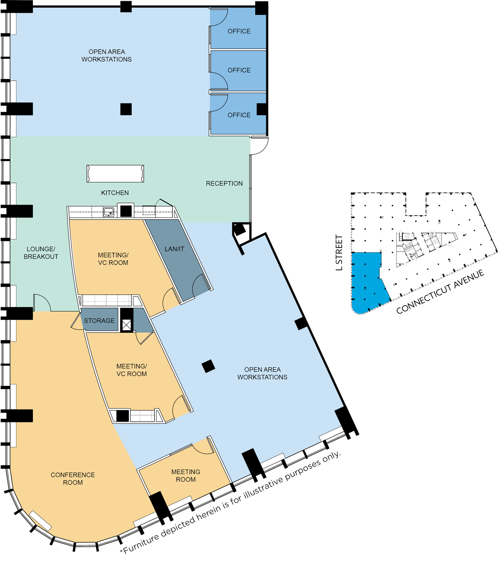 1025 Connecticut Ave NW, Washington, DC for lease Floor Plan- Image 1 of 1