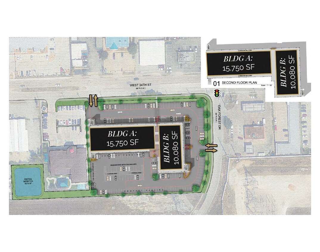 SWQ 34th St & Ella blvd, Houston, TX for lease Floor Plan- Image 1 of 1
