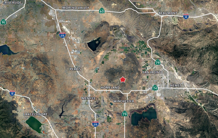 Juniper Flats Road, Homeland, CA for sale - Aerial - Image 3 of 4